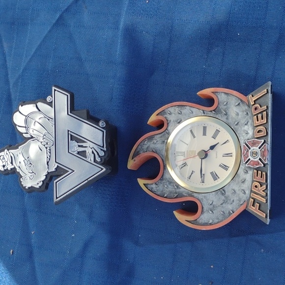 VT Tow Hitch Cover & Fireman Desk Clock - Picture 1 of 6